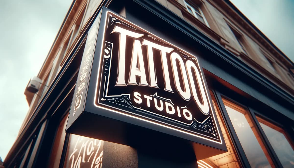 Tattoo studio sign